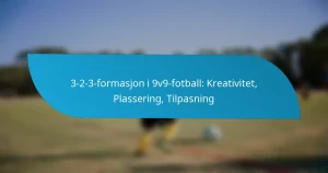 3-2-3-formasjon i 9v9-fotball: Kreativitet, Plassering, Tilpasning